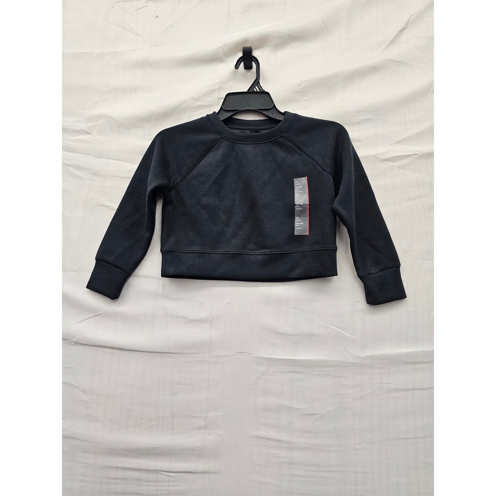 All in Motion Girls Crewneck Sweatshirt Black Rayon Blend Athletic Size XS (4/5)